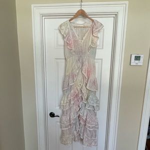 Loveshackfancy rainbow ombré dress size 2